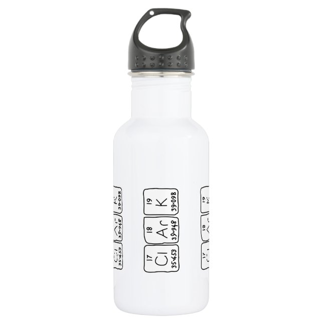Botella de agua de la tabla periódica Clark (Anverso)