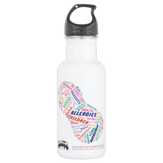 Botella de agua de las alergias alimentarias de mi