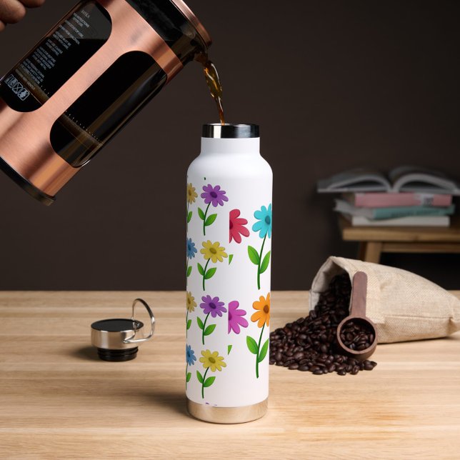 Botella de agua de las flores de primavera (Flower Art Water Bottle Decorated for Springtime!)