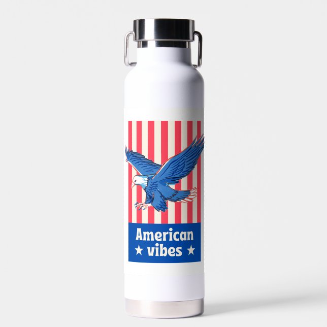 Botella de agua de los American Vibes - Patriotic  (Delantero)