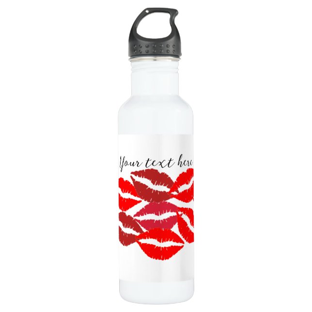 Botella de agua de los labios personalizados (Anverso)