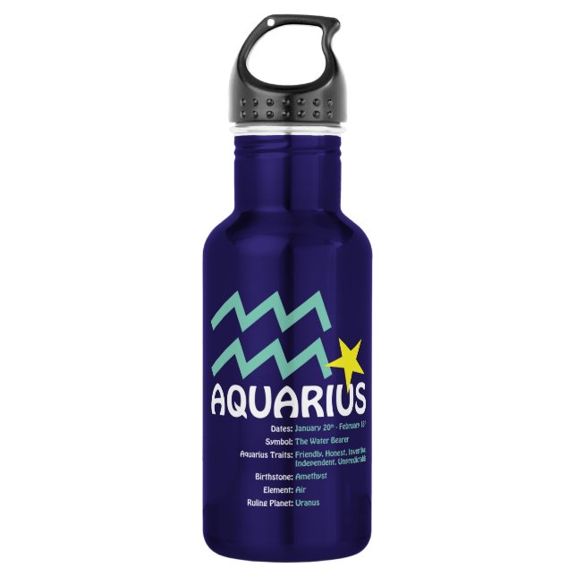 Botella de agua de los rasgos del acuario (Anverso)