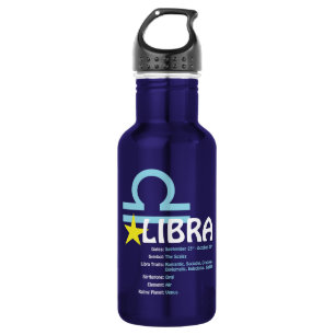 Botella de agua de los rasgos del libra