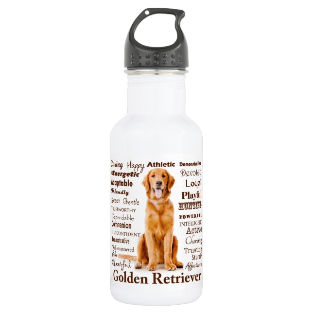 Botella de agua de los rasgos dorados (Anverso)