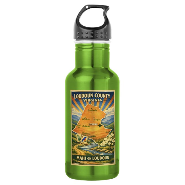 Botella de agua de Mahj On Loudoun (Anverso)
