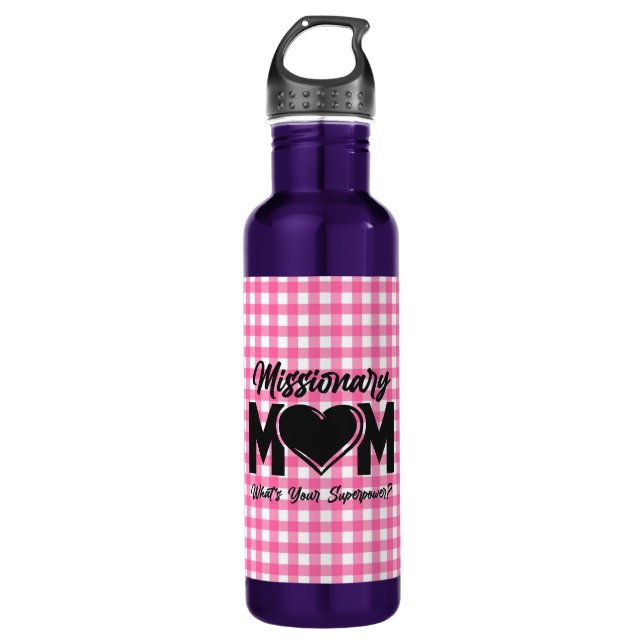 Botella de agua de mamá misionera LDS Mormon (Anverso)