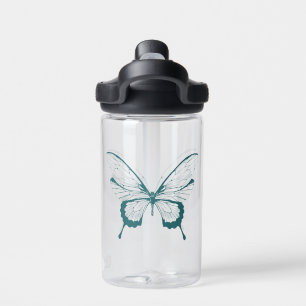 Botella de agua de mariposa