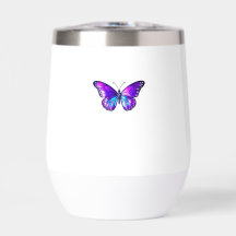 Botella de agua de mariposa holográfica de bonito 