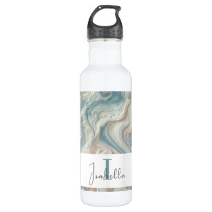 Botella de agua de Mármol Pastel personalizada