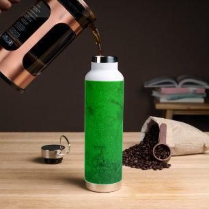 Botella de agua de mármol verde esmeralda