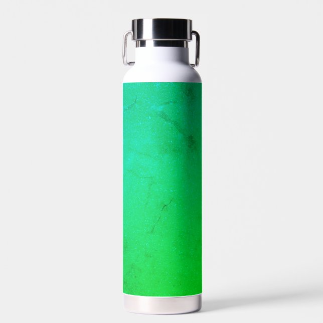 Botella de agua de Mármol Verde Neon (Delantero)