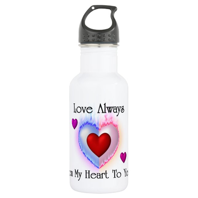 Botella De Agua De Mi Corazón A La Tuya (Anverso)