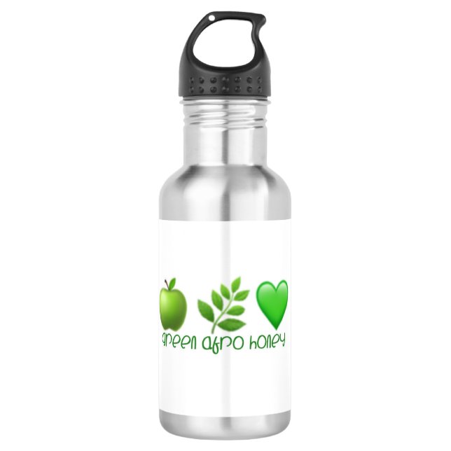 Botella de agua de miel verde africana (Anverso)