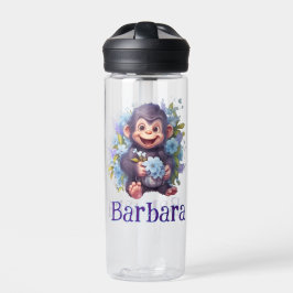 Botella de agua de mono bebé personalizada