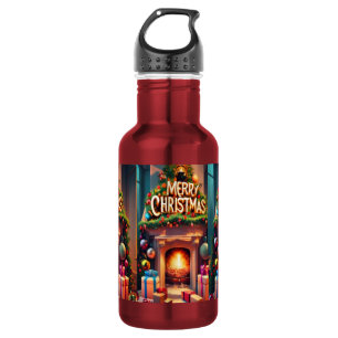 Botella de agua de Navidad