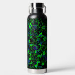 Botella de agua de Neuron City<br><div class="desc">¡Este patrón de neuronas es realmente llamativo! ¡Es una forma divertida y divertida de vestir la decoración, los regalos, las prendas de vestir y los objetos domésticos para los amantes de la ciencia! Visita mi tienda para ver más artículos de patrón e ideas de regalo, o combina artículos para crear...</div>