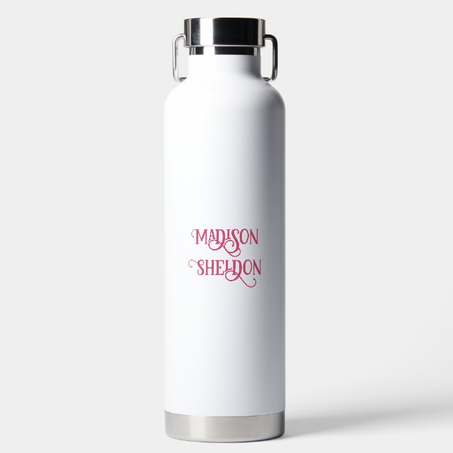 Botella de agua de nombre personalizado minimalist (Delantero)