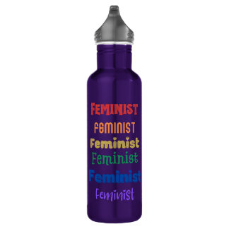 botella de agua de orgullo feminista