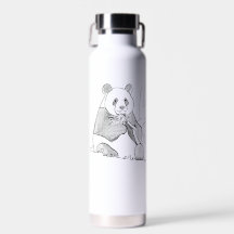 Botella de agua de Panda Lazy Mornings