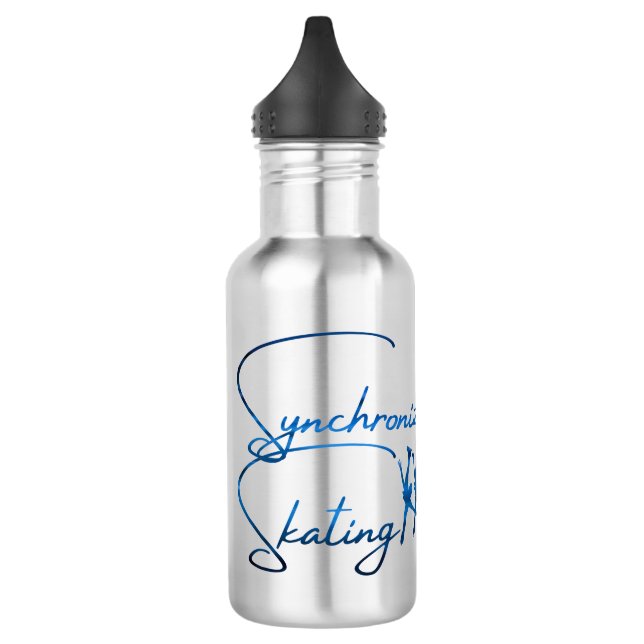 Botella de agua de patinaje sincronizada azul (Izquierda)