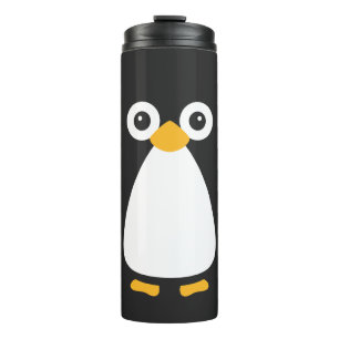 Botella de agua de pingüino de vector cúbico