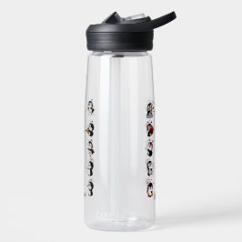 Botella de agua de pingüinos de amor lindo