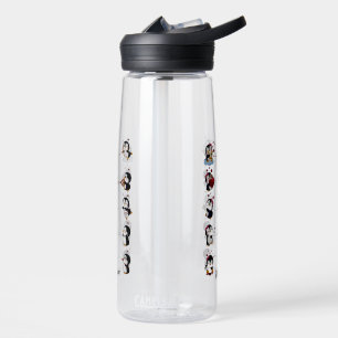 Botella de agua de pingüinos de amor lindo