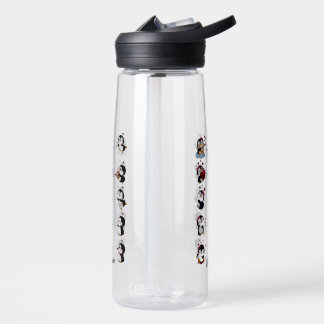 Botella de agua de pingüinos de amor lindo