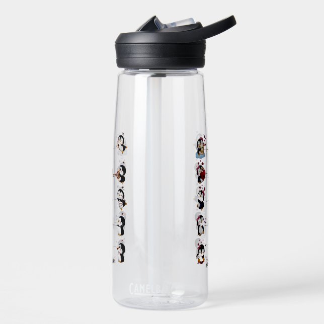 Botella de agua de pingüinos de amor lindo (Izquierdo)