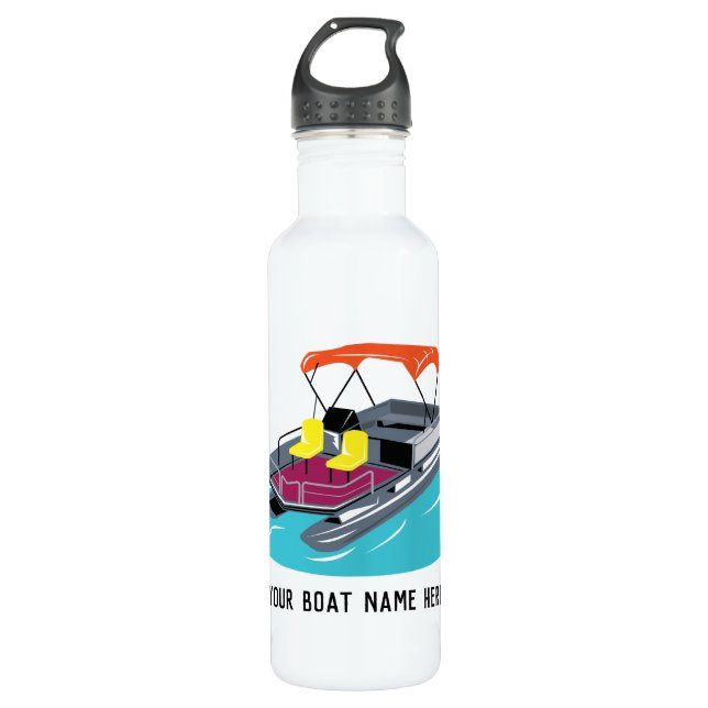 Botella de agua de Pontoon personalizada (Anverso)
