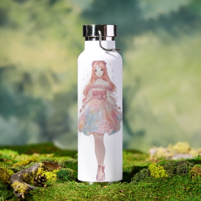 Botella de agua de princesa | Inspirada en elegant (Al aire libre (girado))