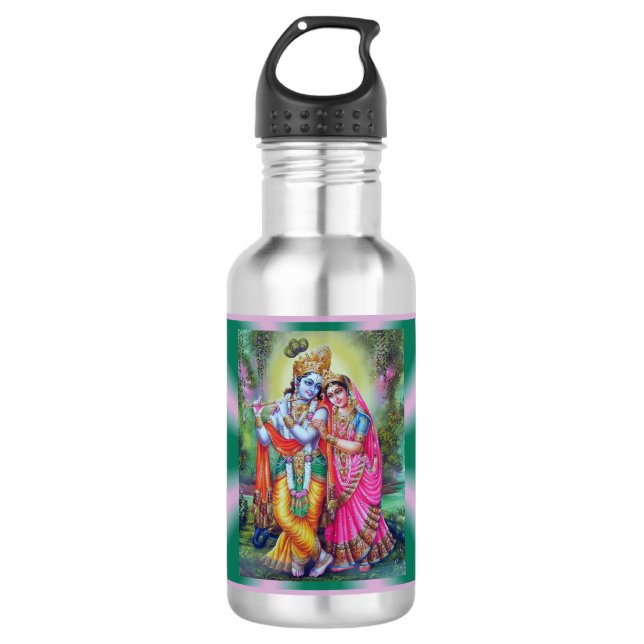 Botella de agua de Radha y de Krishna (Anverso)
