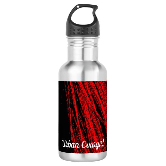 Botella de agua de Red Horse Mane Resumen (Anverso)