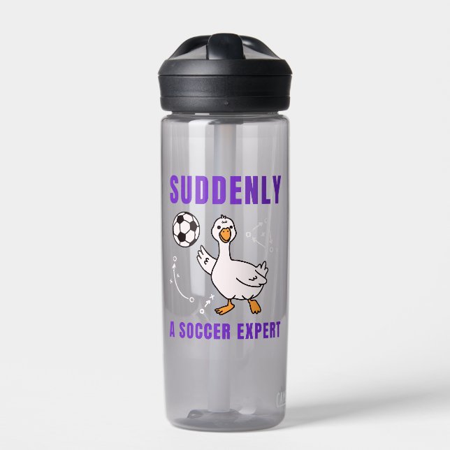 Botella De Agua De repente un experto en fútbol (Delante)