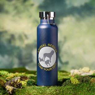 Botella de agua de rescate animal