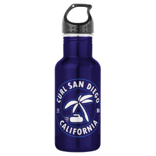 Botella de agua de San Diego del rizo