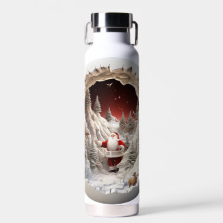 Botella de agua de Santa Claus Navidades 3D