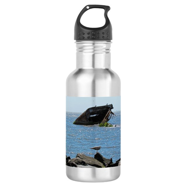Botella de agua de Shipwreck de Cabo May (Anverso)