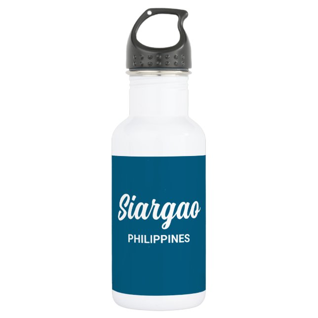 Botella de agua de Siargao Filipinas (Anverso)