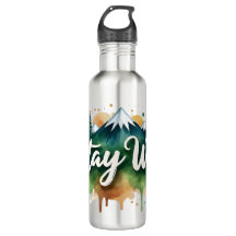 Botella de agua de Stay Wild | Arte de chispa natu