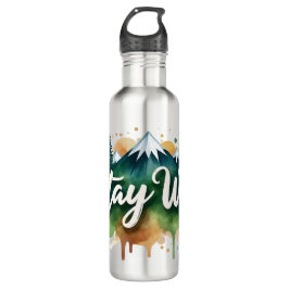 Botella de agua de Stay Wild | Arte de chispa natu