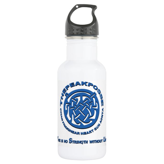 Botella de agua de ThePeakPosse (18 onzas) (Anverso)