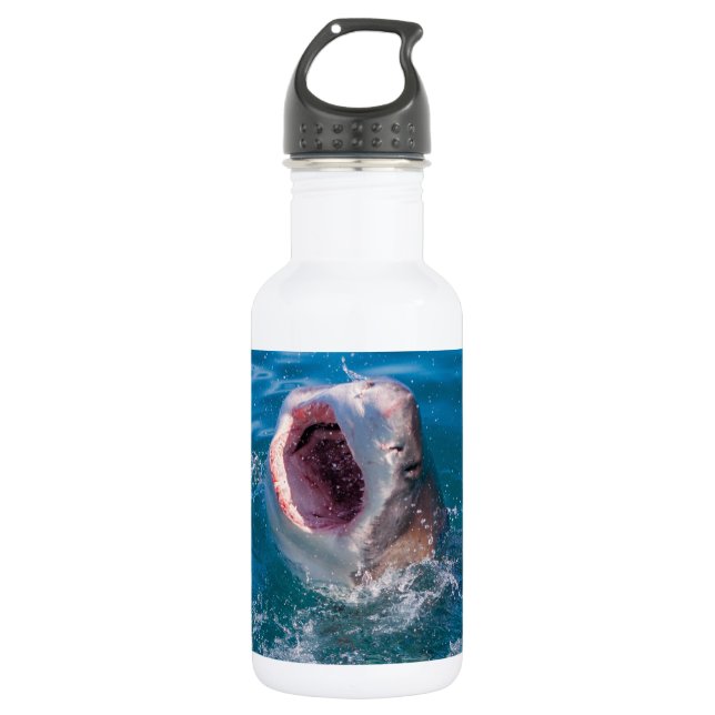 Botella de agua de Tiburón Blanco Grande (Anverso)