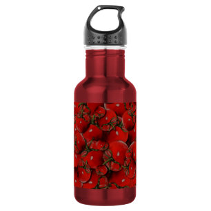 Botella de agua de tomates