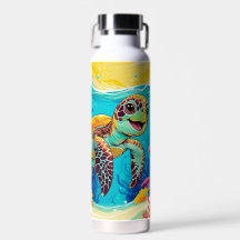 Botella de agua de tortuga boho australiana | Sole