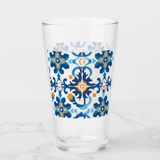 Botella de agua de vidrio recubierto con cheque az (Anverso)