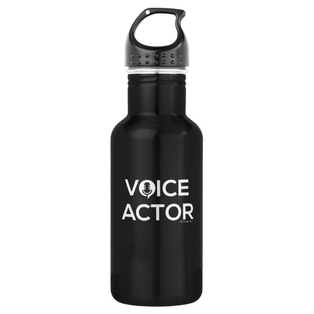 Botella de agua de Voice Actor - Negro (Anverso)