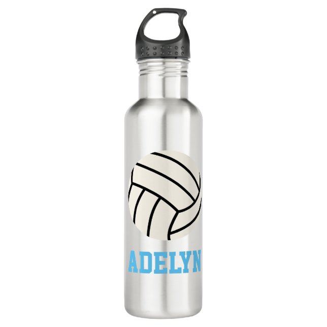 Botella de agua de voleibol personalizada (Anverso)
