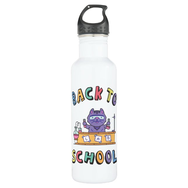 Botella De Agua De vuelta a la escuela (Anverso)