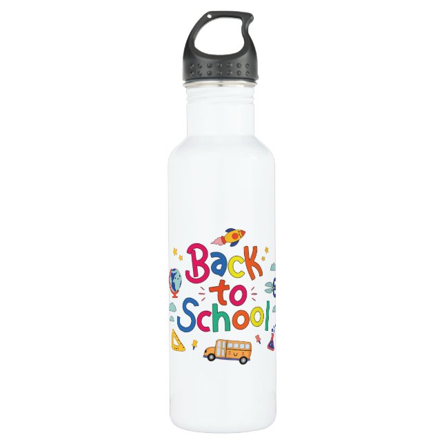 Botella De Agua De vuelta a la escuela (Anverso)
